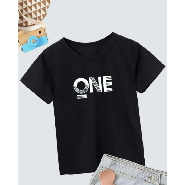 Baskılı T-Shirt - Siyah -
