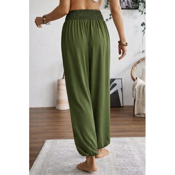 Kadın Yüksel Bel Yoğun Büzgü Detaylı Aerobin Pantolon