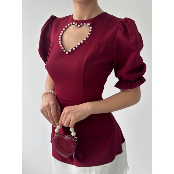 Safe Kalp Detaylı Elbise