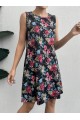 Kadın Renkli çiçek Baskılı Süprem Elbise