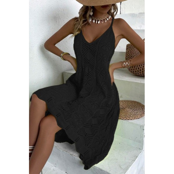 Kadın Ince Askılı Triko Elbise