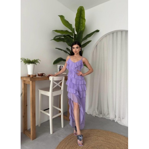 Ples Yırtmaç Detaylı Elbise