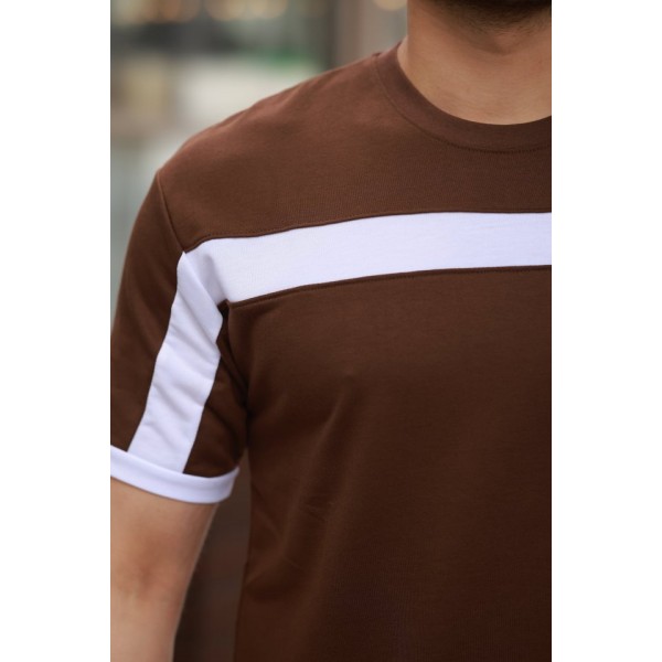 Erkek şerit Detaylı Kısa Kollu T-shirt