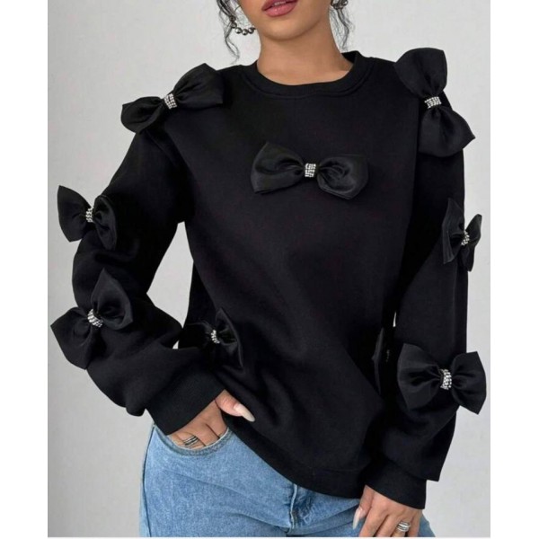 Kadın Bisiklet Yaka Fiyonk Detay BluZ