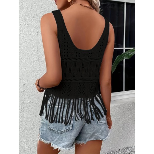 Kadın Askılı Yuvarlak Yaka önden Düğmelipüsküllü Triko Bluz