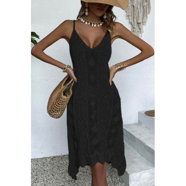 Kadın Ince Askılı Triko Elbise