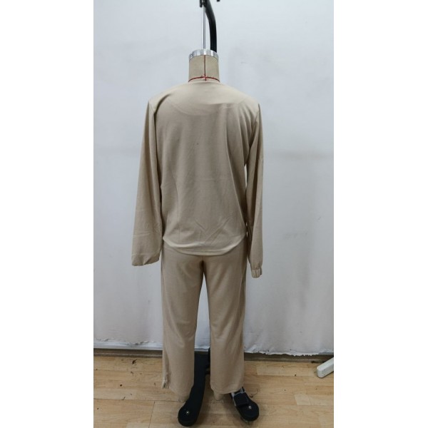 Kadın Uzun Kollu önden Fermuarlı Modal Ceket Ve Pantolon Ikili Takım