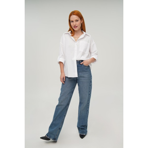 Tek Cepli Ekru Gömlek