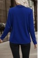 Kadın Uzun Kollu V Hakim Yaka Fermuar Detaylı Viskon Bluz