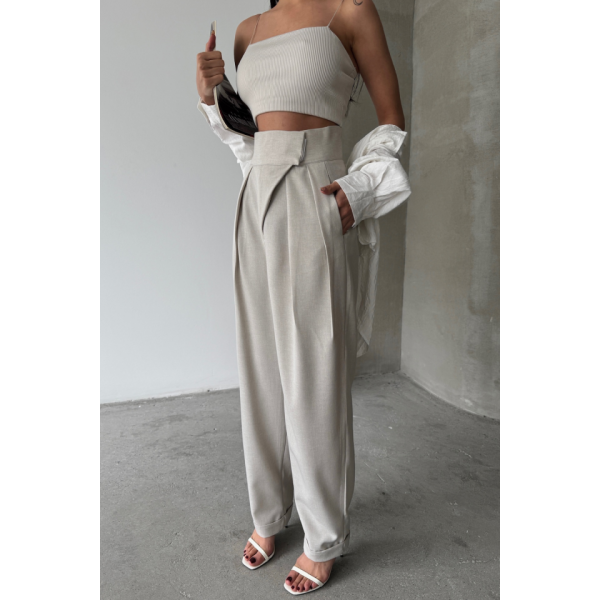TASARIM PANTOLON - Bej