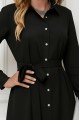 Kadın Uzun Kollu ön Kısım Kısım Arka Kısım Uzun Trikoton Gömlek Elbise