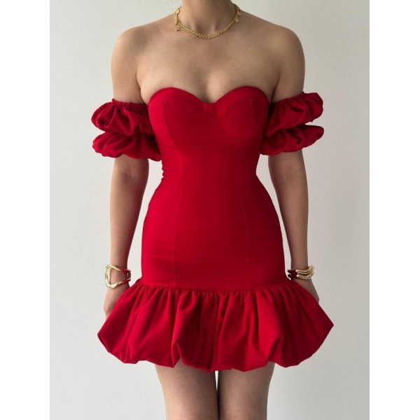 Peyda Straplez Elbise