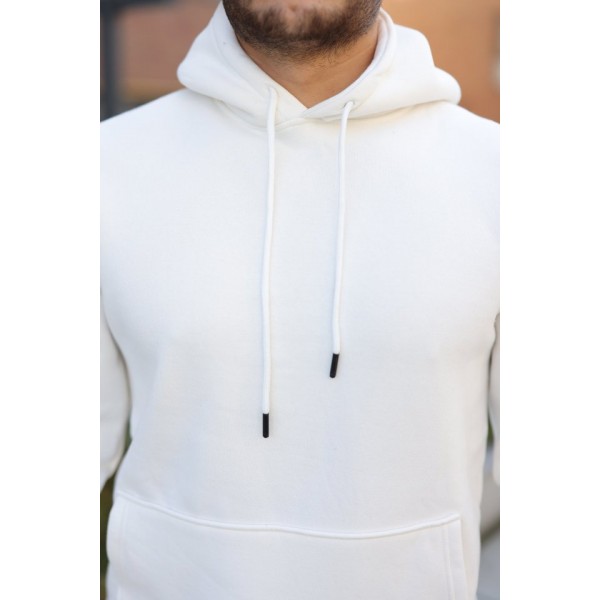 Erkek Kapüşonlu Üç İplik Şardonlu Hoodie