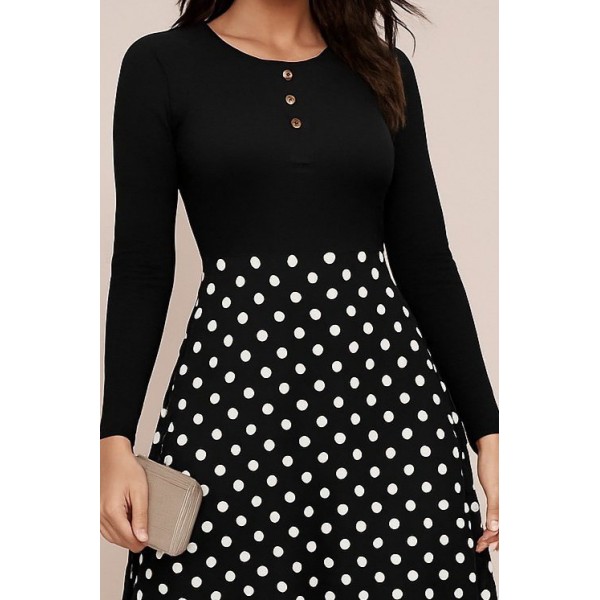 Kadın Uzun Kollu önü Düğmeli Viskon Bluz Eteği örme Maxi Krep Elbise