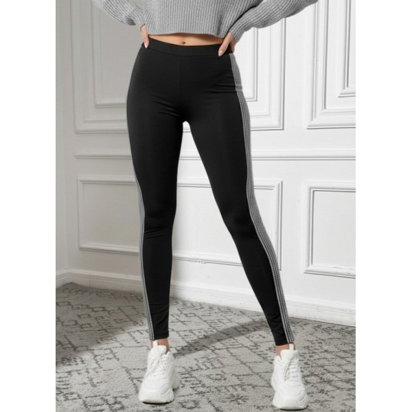 Kadın Yüksek Bel Yarı şerit Pul Payetli Dalgıç Tayt