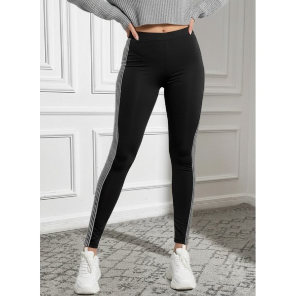 Kadın Yüksek Bel Yarı şerit Pul Payetli Dalgıç Tayt