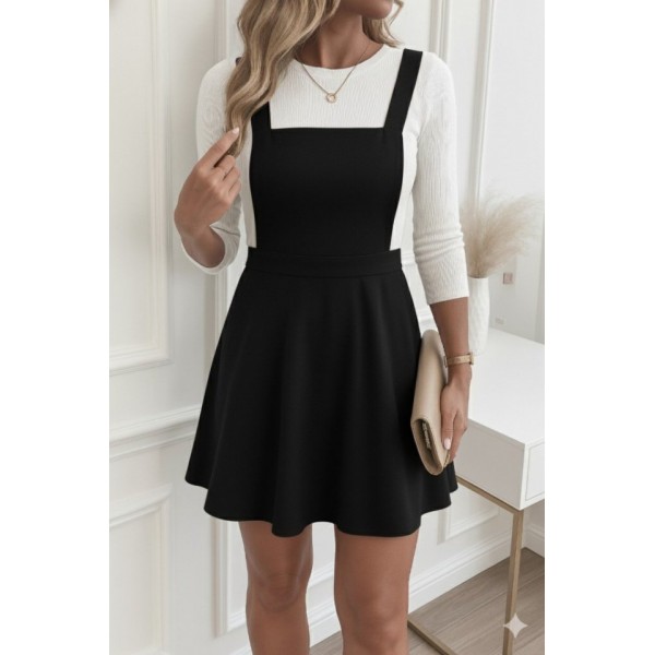 Kadın Askılı Sırttan çapraz Detaylı Kısa Kiloş Kadife Mini Elbise