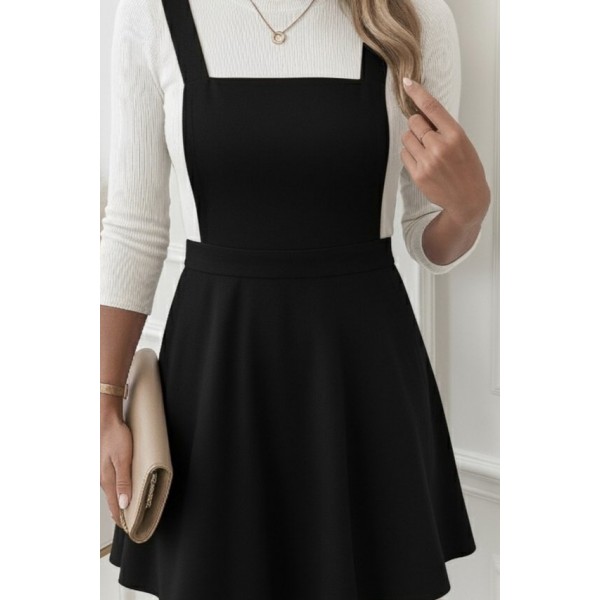 Kadın Askılı Sırttan çapraz Detaylı Kısa Kiloş Kadife Mini Elbise