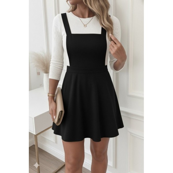 Kadın Askılı Sırttan çapraz Detaylı Kısa Kiloş Kadife Mini Elbise