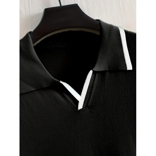 Erkek Kısa Kollu Yakalı Triko Tişört