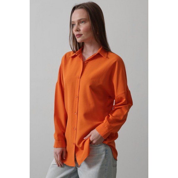 Uzun Kol Gömlek - Oranj