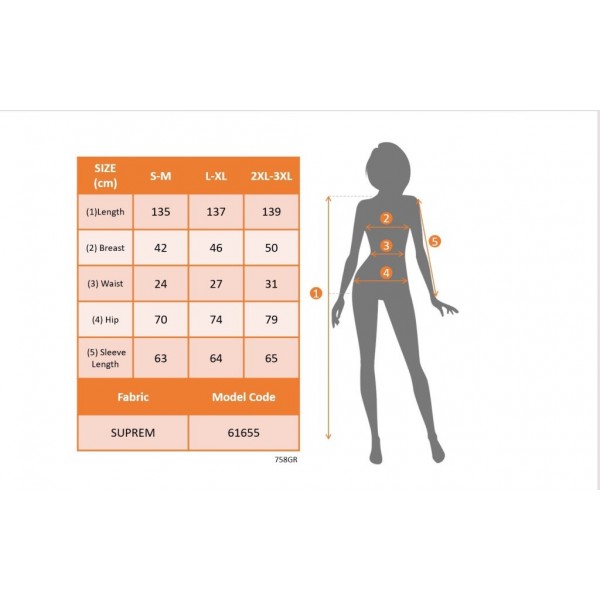 Kadın Uzun Kollu Uakadabağcıklı Beli Lastikli Desenli Uzun Süprem Elbise