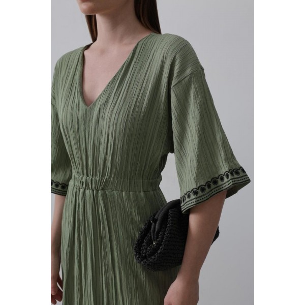 KolEtekNakışlıElbise - Haki