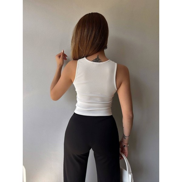 Kadın Ottoman Kumaş Dantel Detaylı Bluz