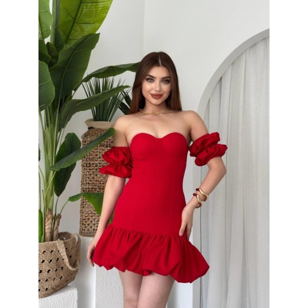 Peyda Straplez Elbise