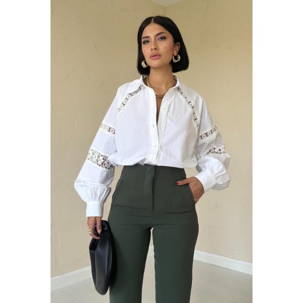 Haki Pensli Ve Dar Paça Pantolon