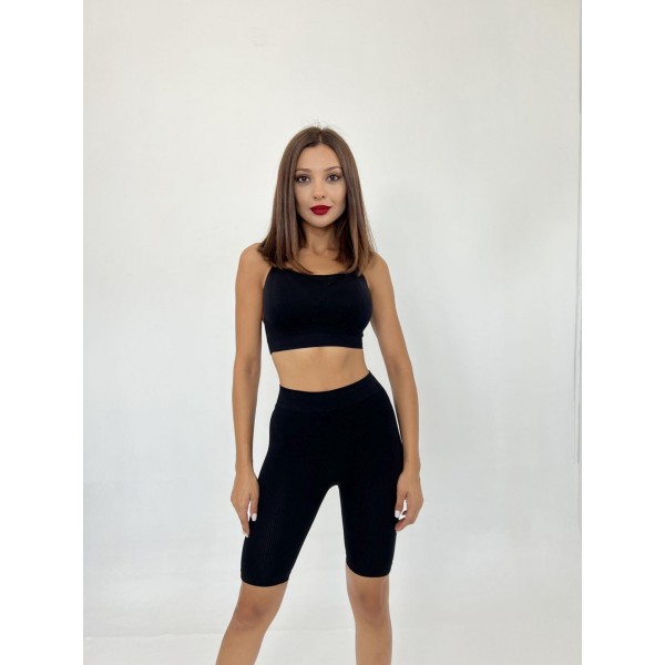 13152 FİTİLLİ ŞORT-SİYAH