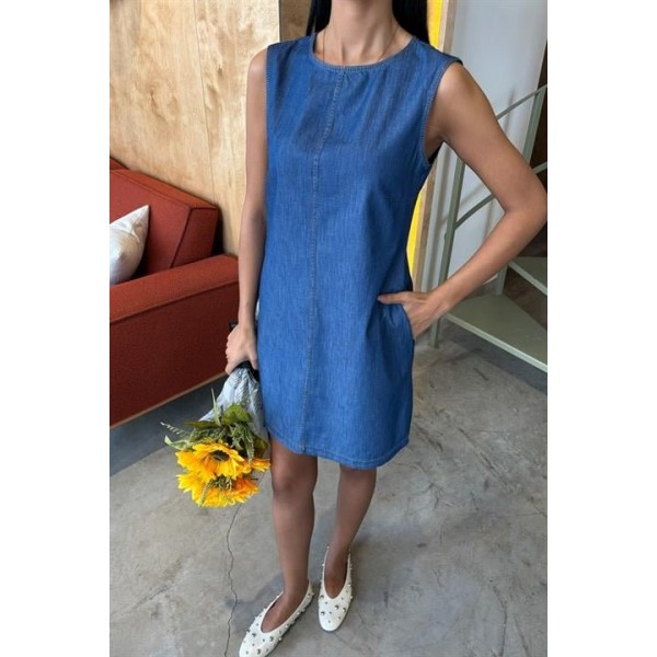 Sırt Bağcıklı Tensel Elbise 2880