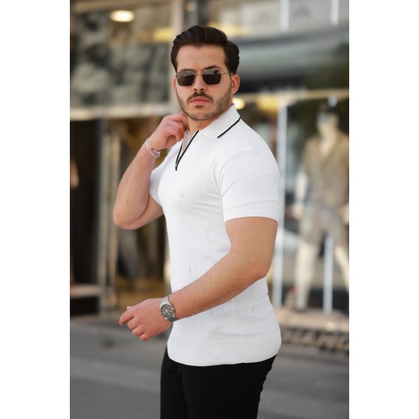 Erkek Yakalı Kısa Kollu T-shirt