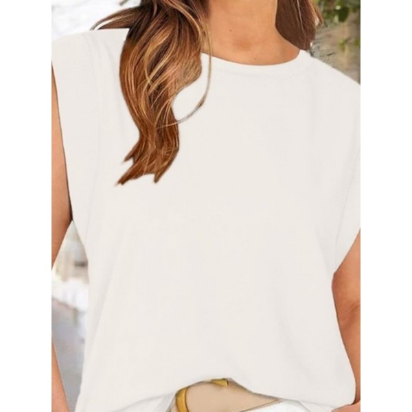 Kadın Kısa Kollu Bisiklet Yaka Viskon Bluz