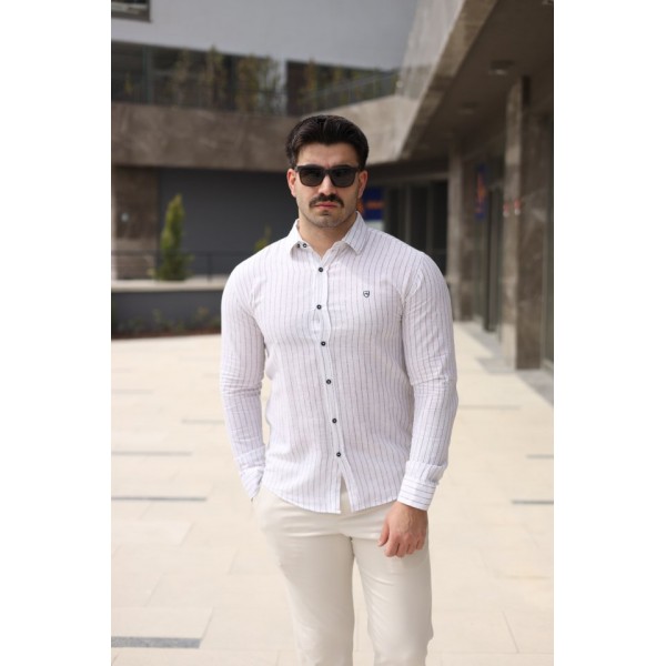 Erkek çizgi Desenli Gömlek