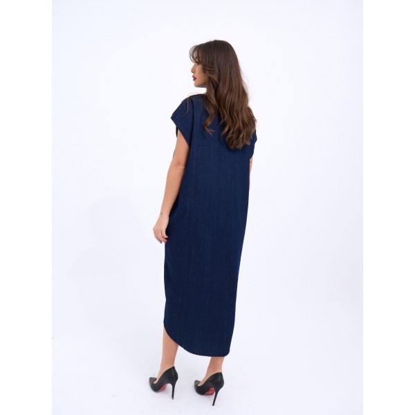 7348 KOT ELBİSE-MAVİ