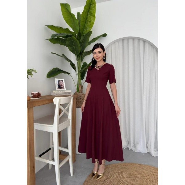 Wera Pliseli Midi Elbise