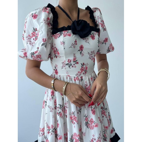 Wismar Gül Detay Elbise