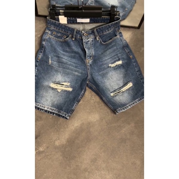 Erkek Yırtık Detaylı Kot Şort