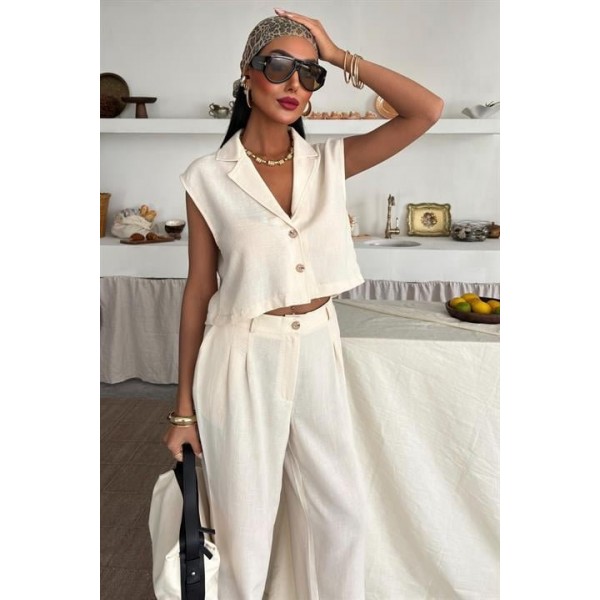 Zoe Crop Yelek Takım 9744-08