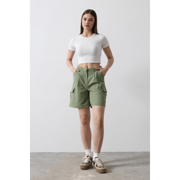 Cargo Cepli Şort - Haki
