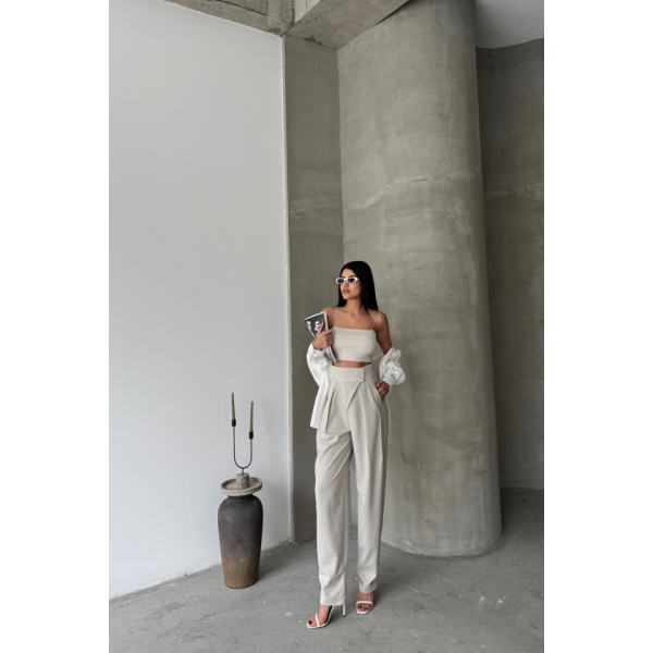 TASARIM PANTOLON - Bej