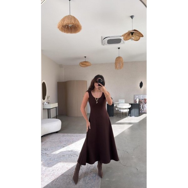 Kadın Uzun Kollu Bluz Ve Ve Askılı Elbise Ikili Takim