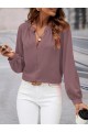 Kadın Uzun Kollu önden Düğmeli Hakim Yaka Ithal Krep Bluz