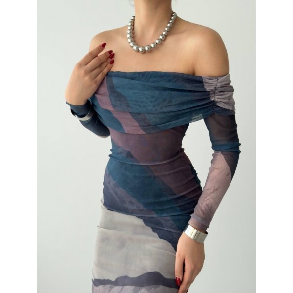 Sevilla Madonna Yaka Tül Elbise