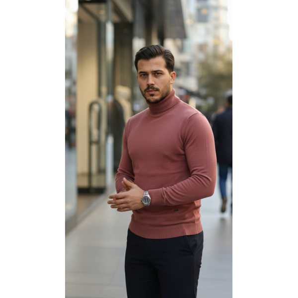 Erkek Boğazlı Yaka Uzun Kollu Triko