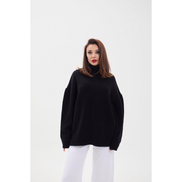 43151 TRİKO BALIKÇI SALAŞ KAZAK-SİYAH