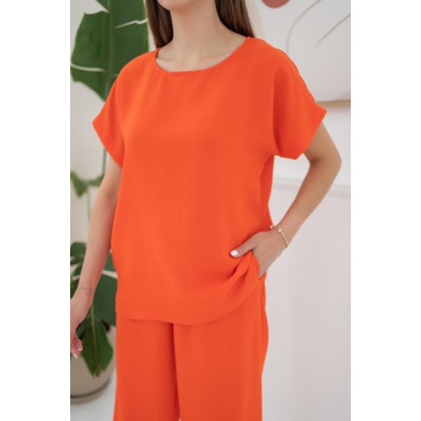 Oranj T-Shirt Ve Pantolon Takım
