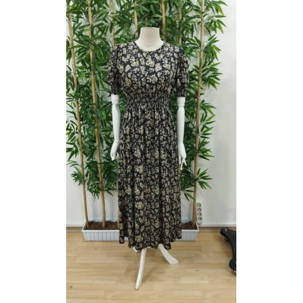 Kadın Yarım Kollu Bisiklet Yaka Kol Ve Bel Gipe Detay Süprem Elbise