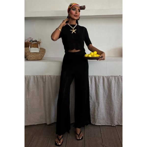 Triko Bluz Pantolon İkili Takım 10084-025